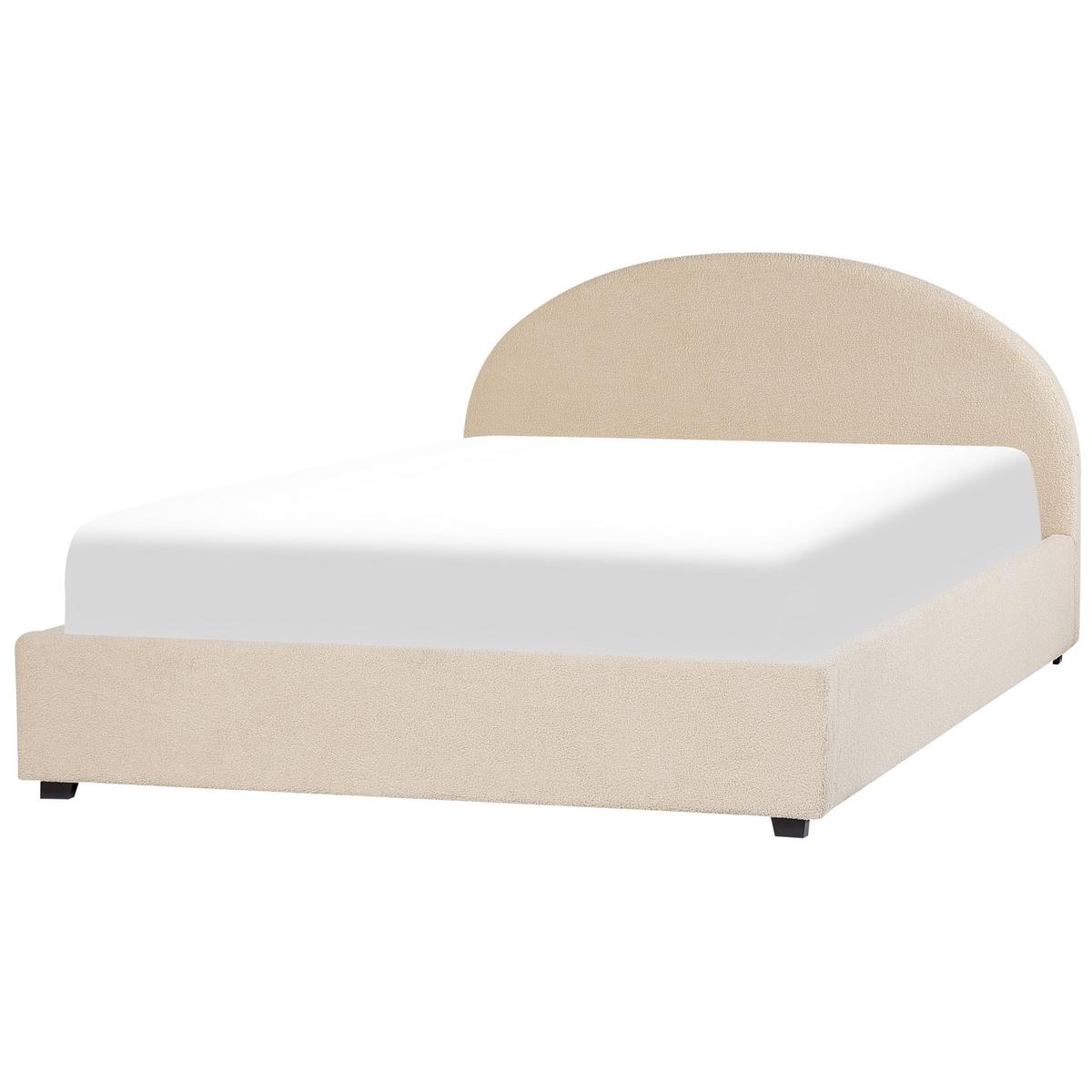 POLSTERBETT Beige Bouclé 180x200 cm Vaucluse - Beige, Textil (180/200cm) - Beliani