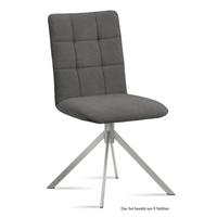 ESSZIMMERSTUHL (8er-Set) Dorise 47x91x60 Edelstahl/Grau - Edelstahlfarben/Grau, Kunststoff (60/91/47cm) - 58aufmkessel