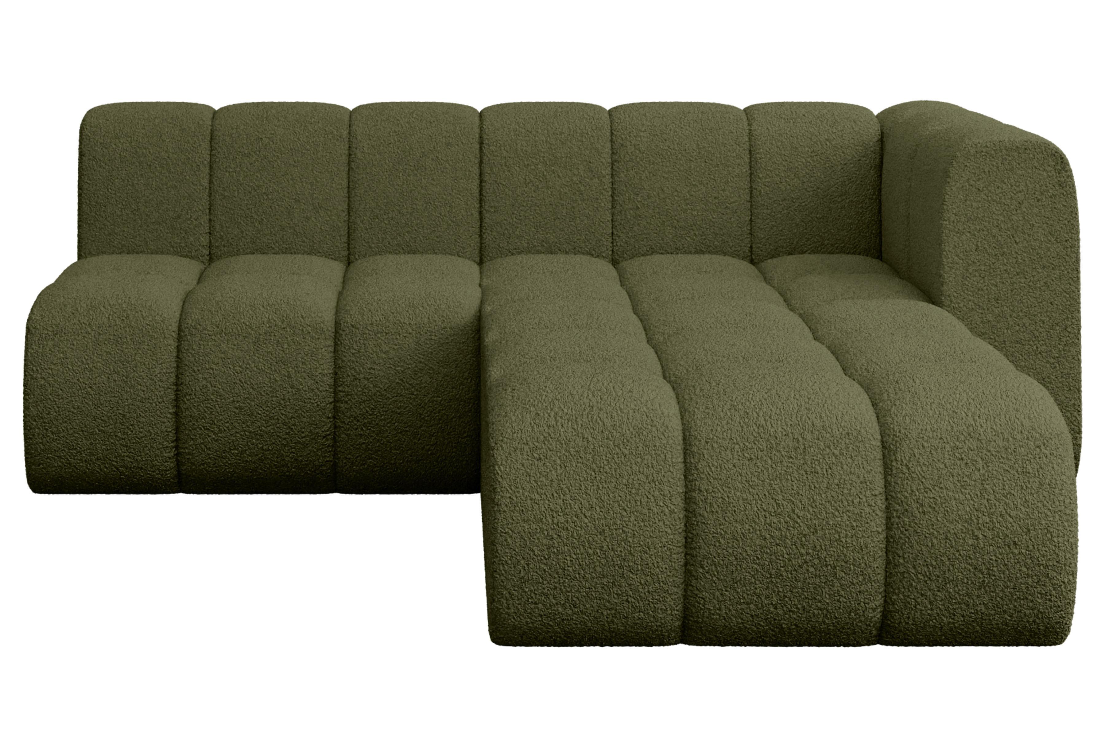 ECKSOFA modulares Sofa Darnel-L1 - 205x177x70 cm Grün - Grün, Holzwerkstoff/Textil (205/177cm) - ALTDECOR