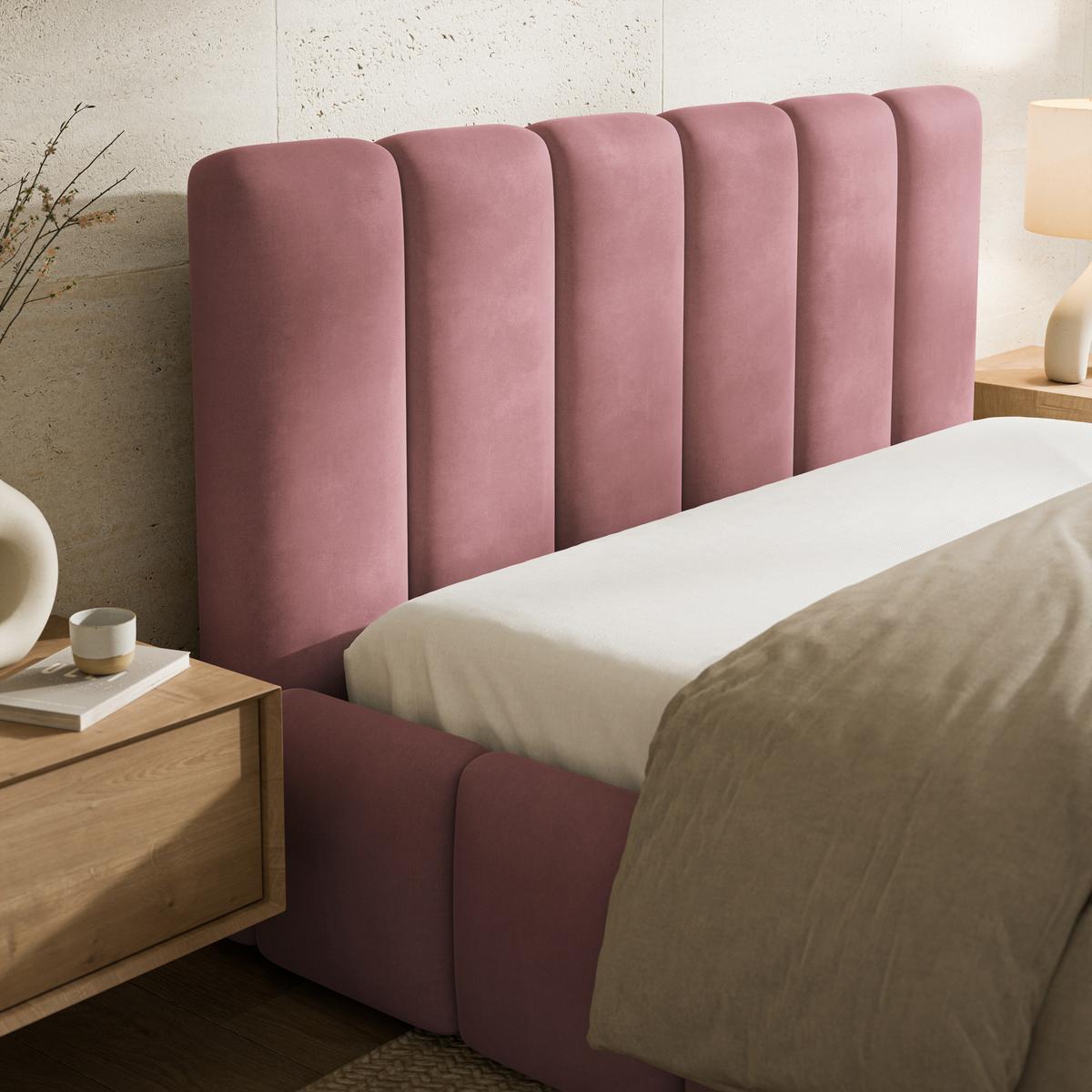 POLSTERBETT RANIS 140x200 cm mit Bettkästen - Rosa - Rosa, Holz/Textil (140/200cm) - MASSENO