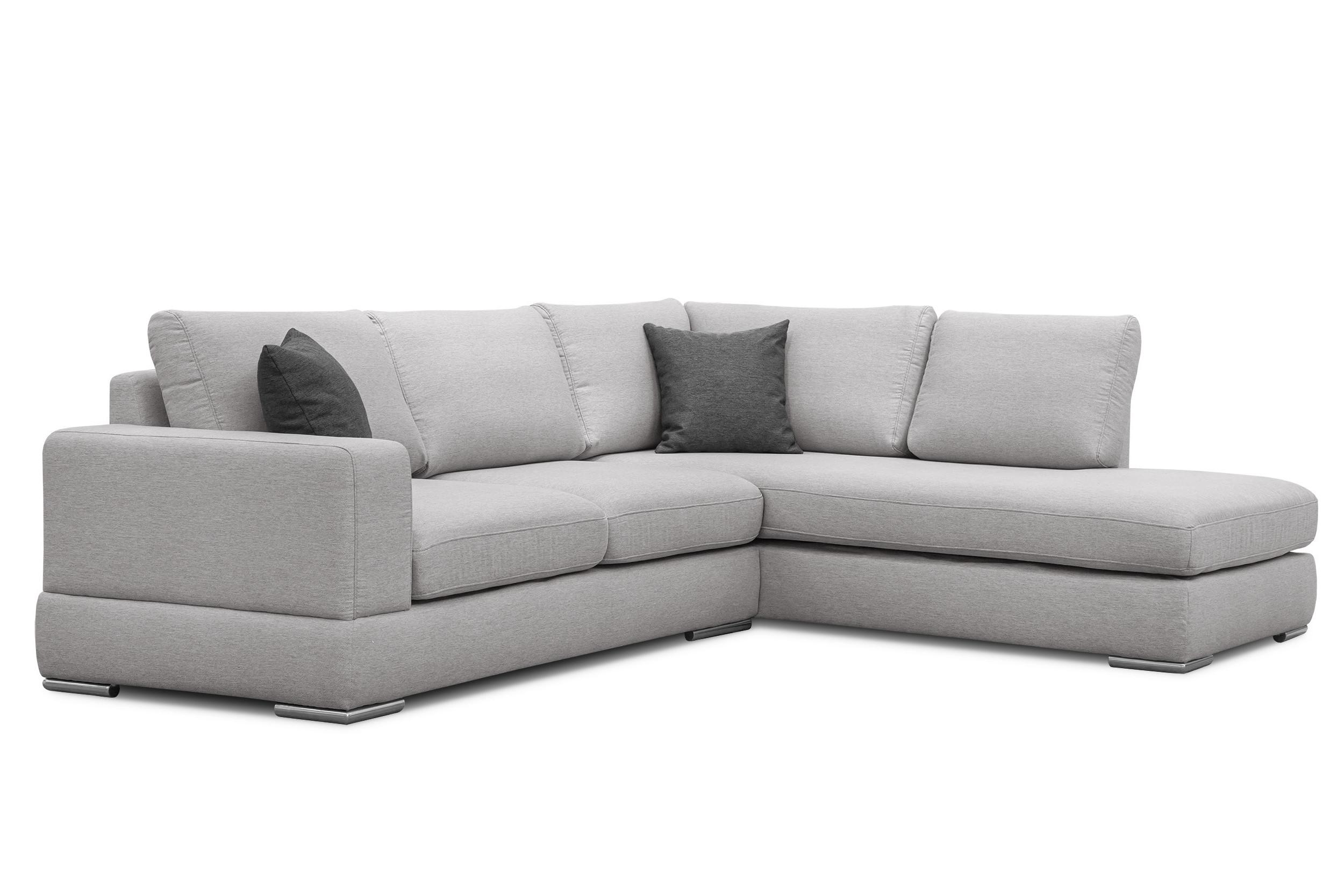 ECKSOFA OTTO 5-Sitzer, hellgrau - Hellgrau, Holzwerkstoff/Textil (279/219cm) - Wozimo
