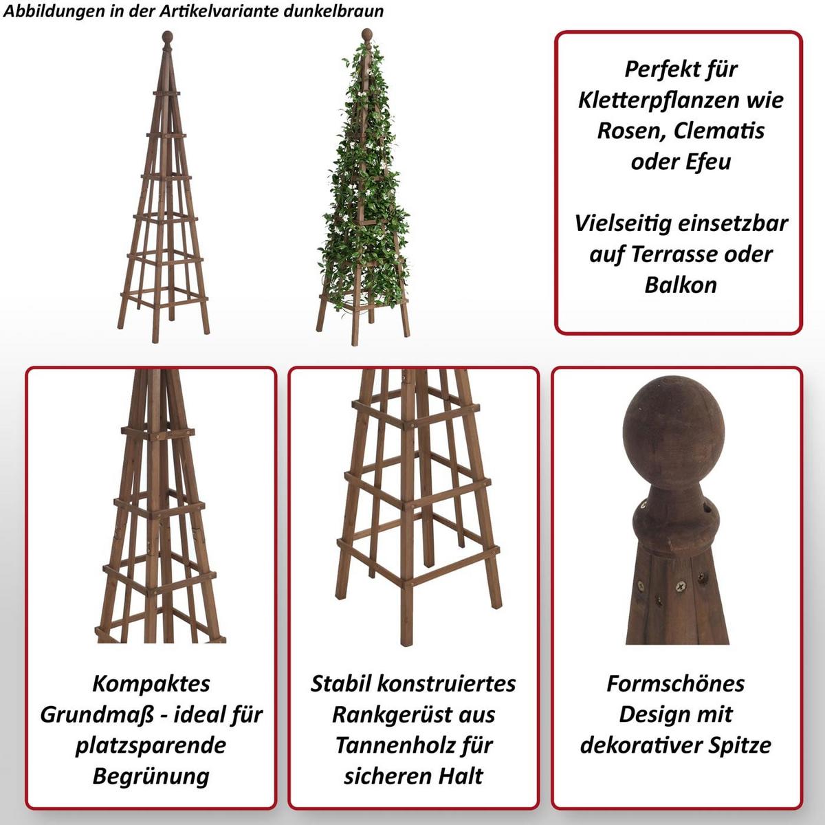 RANKGITTER Anthrazit - Anthrazit, Holz (33/148/33cm) - MCW