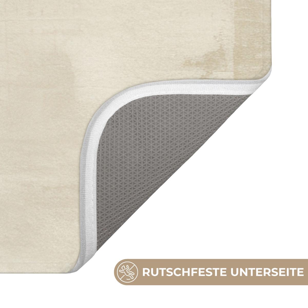 BADEMATTE Japandi - Vogel - Grün 90x60 cm - Olivgrün, Textil (90/60cm) - OnlyWow