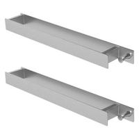 HANDTUCHHALTER 2er Set ohne Bohren 42 cm Silber aus Edelstahl - Silberfarben, Metall (6/3.5/42cm) - ML-DESIGN