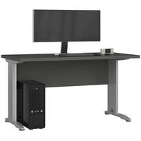 SCHREIBTISCH Graphit Grau 76/135/60 - Graphitfarben, Holzwerkstoff (155/85/76cm) - RAUMHIRSCH FURNITURE