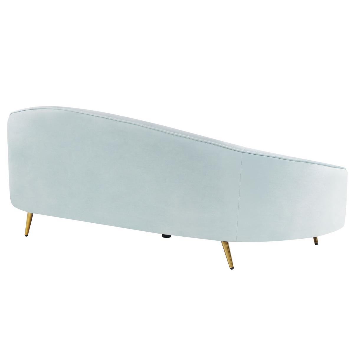 3-SITZER-SOFA Samtstoff Hellblau Savar - Hellblau, Textil (183/69/84cm) - Beliani