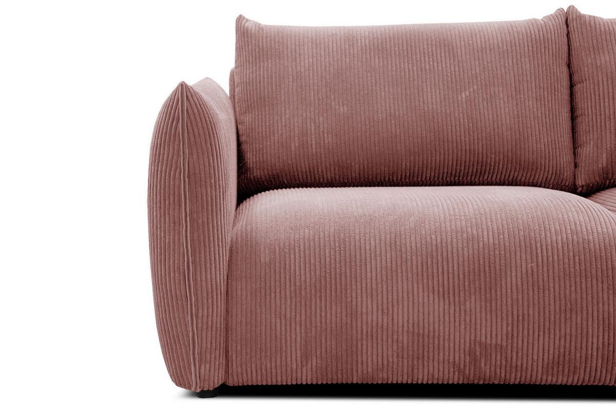 ECKSOFA TAUER 5-Sitzer, altrosa - Altrosa/Schwarz, Holzwerkstoff/Kunststoff (294/173cm) - Wozimo