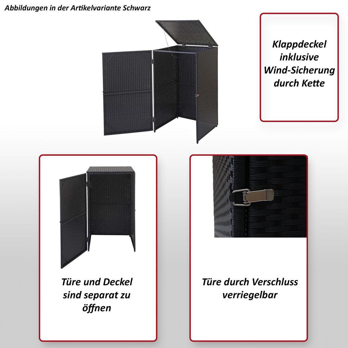 MÜLLTONNENVERKLEIDUNG Braun - Braun, Kunststoff (65/110/66cm) - MCW