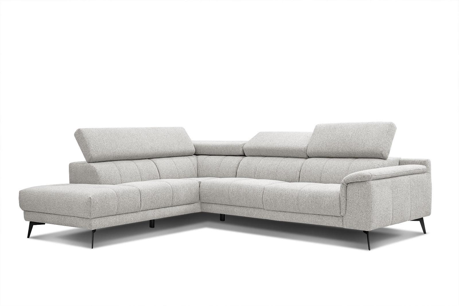 ECKSOFA FIERO 5-Sitzer, creme - Creme/Schwarz, Holzwerkstoff/Textil (158/269cm) - Wozimo