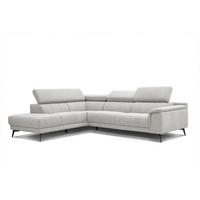 ECKSOFA FIERO 5-Sitzer, creme - Creme/Schwarz, Holzwerkstoff/Textil (158/269cm) - Wozimo
