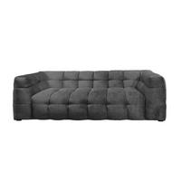 SOFA RIO Anthrazit Velvet - Anthrazit/Schwarz, Textil (282/68/105cm) - KAWOLA