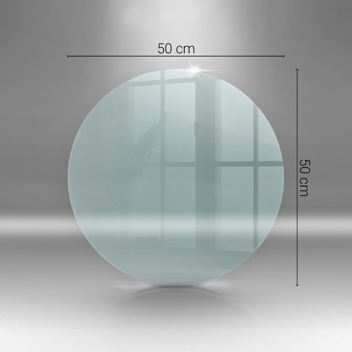 GLASPLATTE für Kamin transparent Ø50 cm - Transparent, Glas (50/50/0.4cm) - TULUP