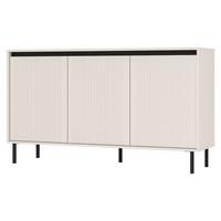 SIDEBOARD OSTIA 149/85/40 cm mit 3 Türen Beige - Beige, Holzwerkstoff (149/85/40cm) - MASSENO
