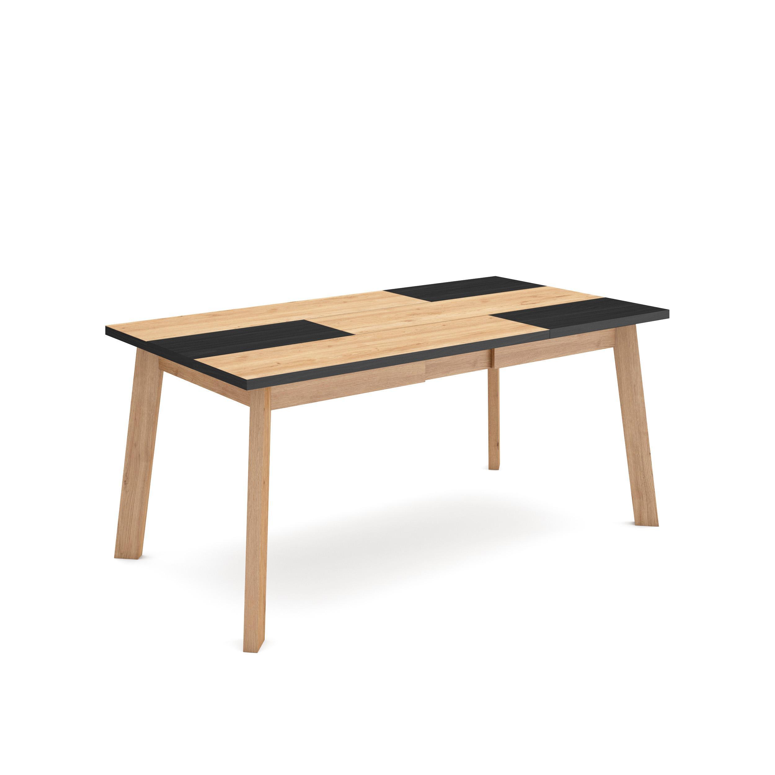 ESSTISCH für 8 Gäste, eiche, schwarz, 167/90/75cm - Eichefarben/Schwarz, Holzwerkstoff (90/167/75cm) - Skraut Home