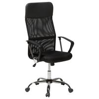 BÜROSTUHL Kunstleder Schwarz Design - Schwarz, Textil/Metall (50/117/49cm) - Beliani
