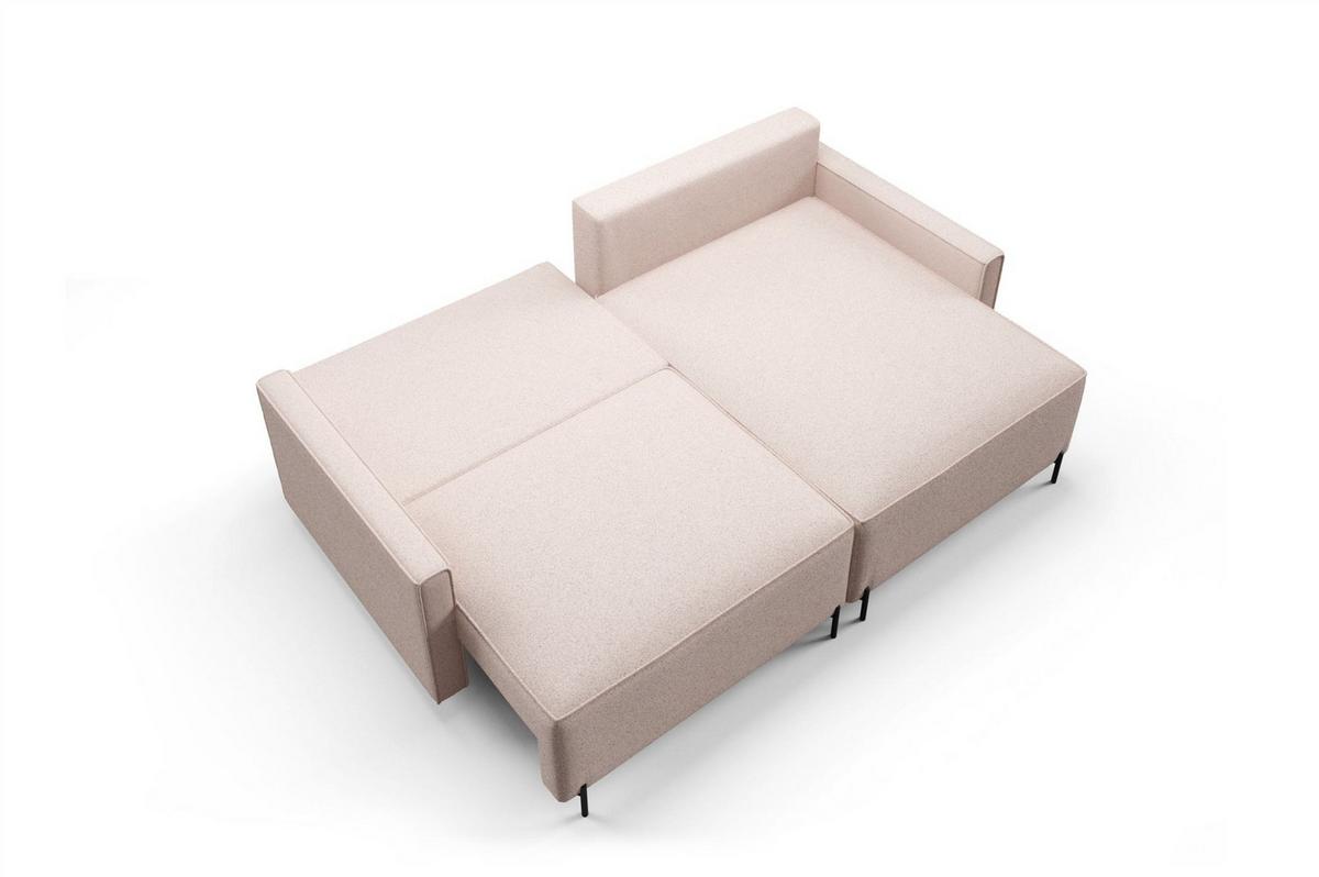 ECKSOFA Braga Mit Schlaffunktion - Grün, Holzwerkstoff/Textil (229/148cm) - Fun Möbel