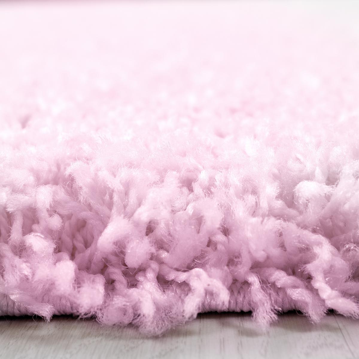 HOCHFLORTEPPICH RHEIN, einfarbig, aus Polypropylen, Rosa, 240 x 340 cm - Rosa, Textil (340/240cm) - KADIMA DESIGN