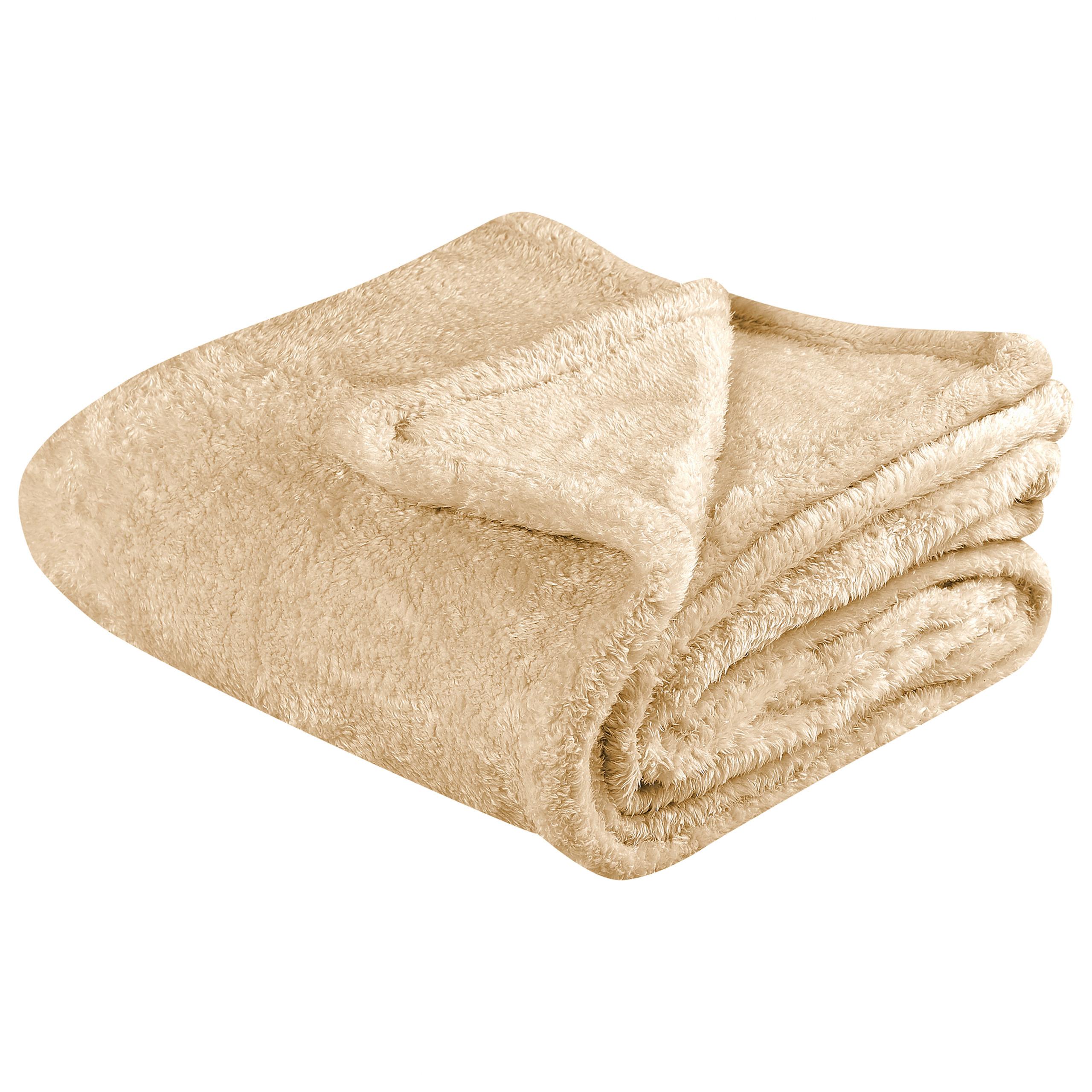 DECKE Sandbeige Namdu 125/150 cm - Beige, Textil (125/150cm) - Beliani