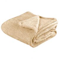 DECKE Sandbeige Namdu 125/150 cm - Beige, Textil (125/150cm) - Beliani