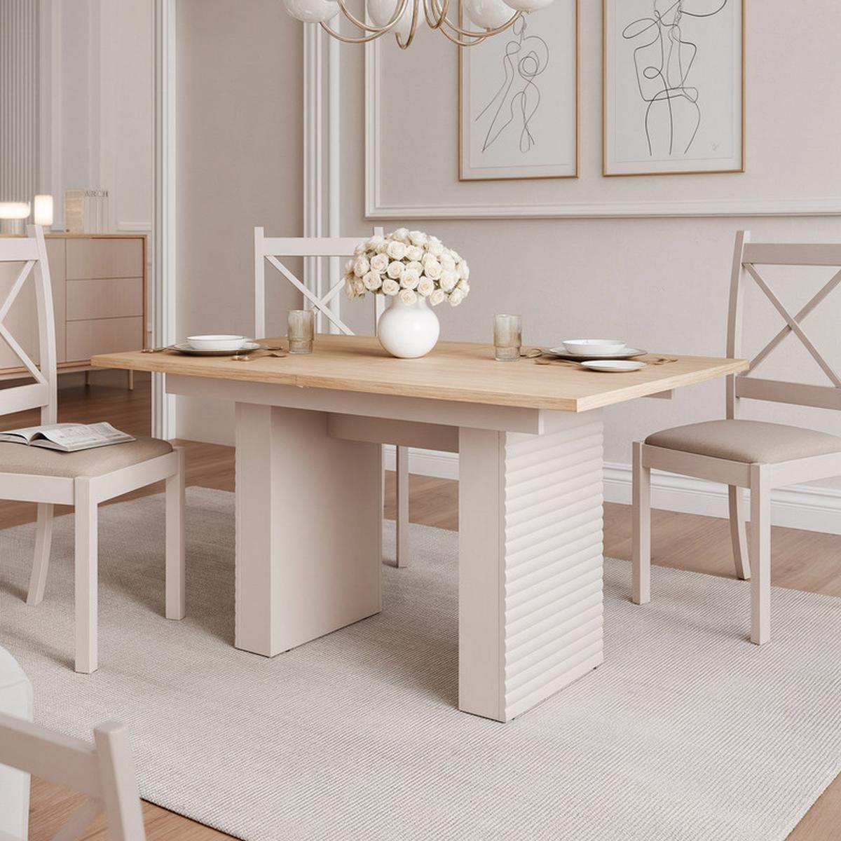 AUSZIEHTISCH LUSSO 140/90/75 cm Eiche - Eichefarben, Holzwerkstoff (90/140/75cm) - Idohome