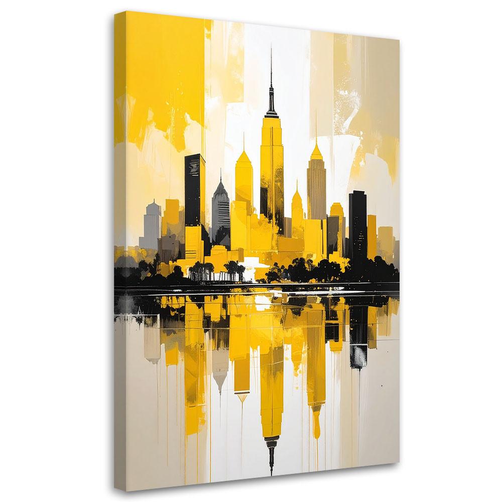 LEINWANDBILD Städte & Architektur 60x90cm - Gelb, Textil (60/90cm) - Feeby