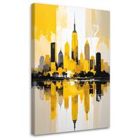 LEINWANDBILD Städte & Architektur 60x90cm - Gelb, Textil (60/90cm) - Feeby