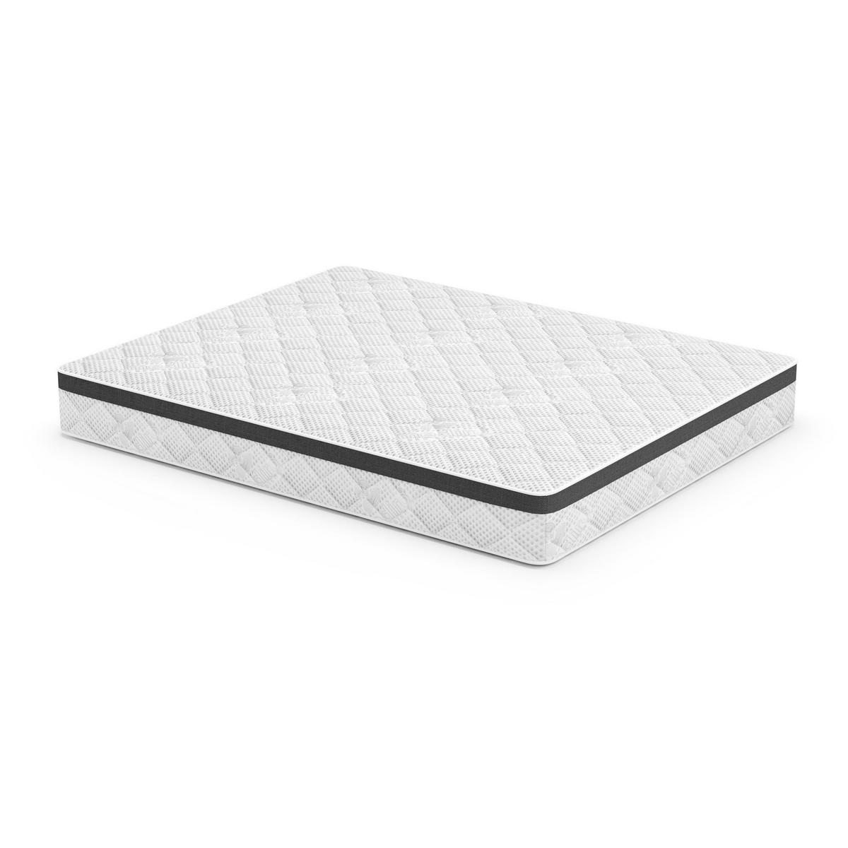 WENDEMATRATZE Mediro Therm 24 cm,7-Zone, mit Kokosmatte, H3/H4, 90x200 - Weiß, Textil (90/200cm) - Beautysofa