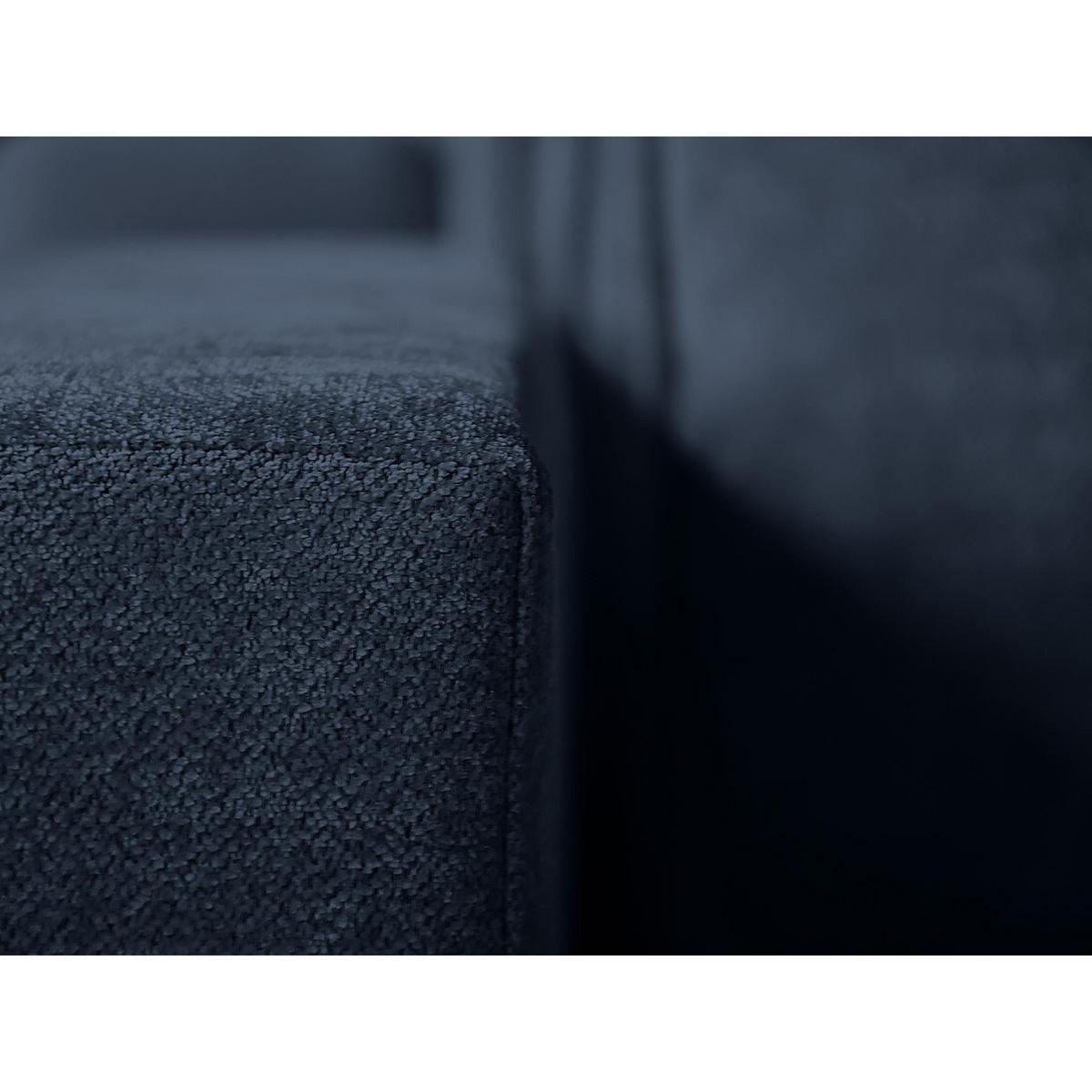ECKSOFA Parma ohne Schlaffunktion dunkelblau links - Schwarz/Dunkelblau, Textil (314/224cm) - Beautysofa