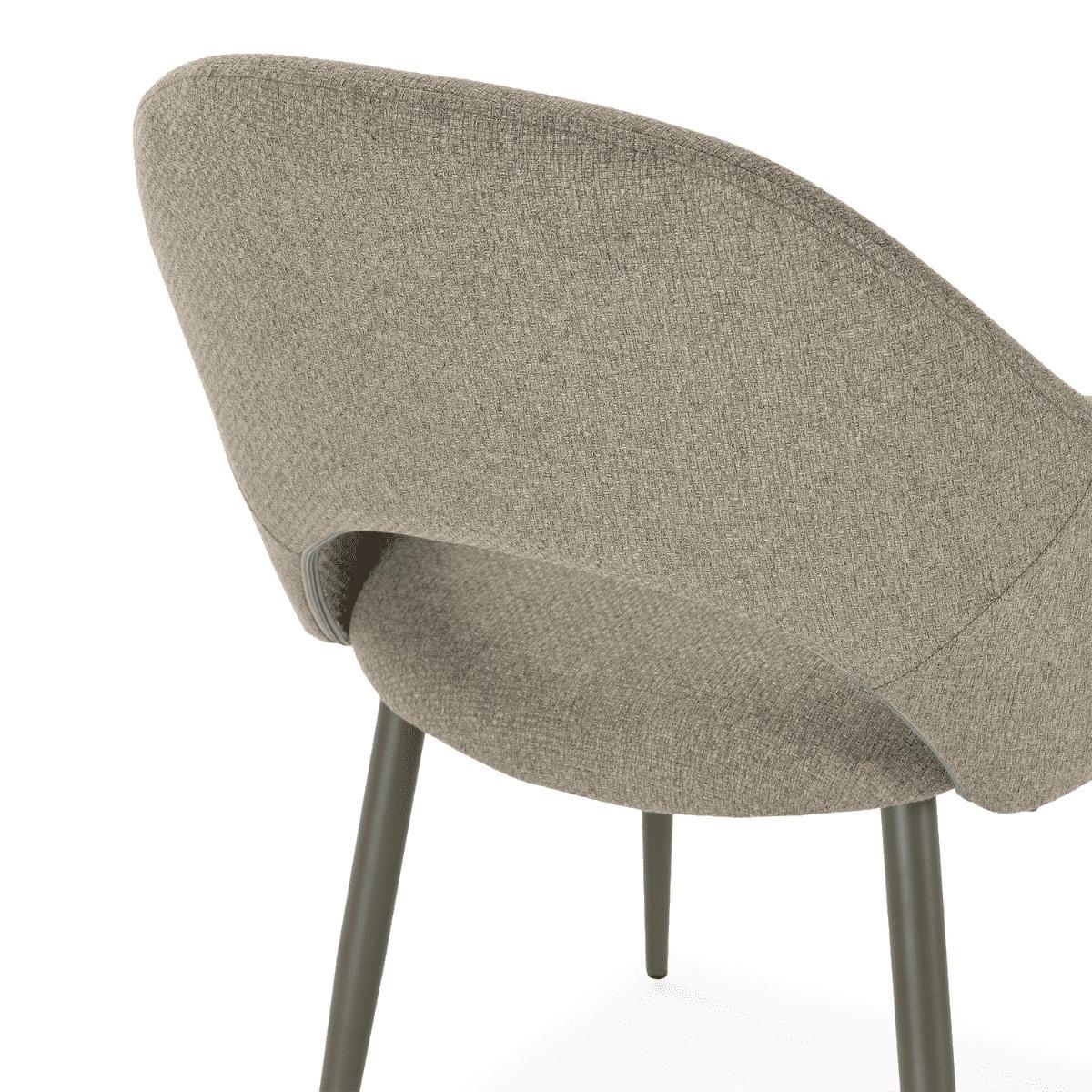 STÜHLE 2er-Set mit Stoffbezug und Metallfüßen 57/84/54 cm - Grün, Textil (57/84/63.5cm) - Calicosy