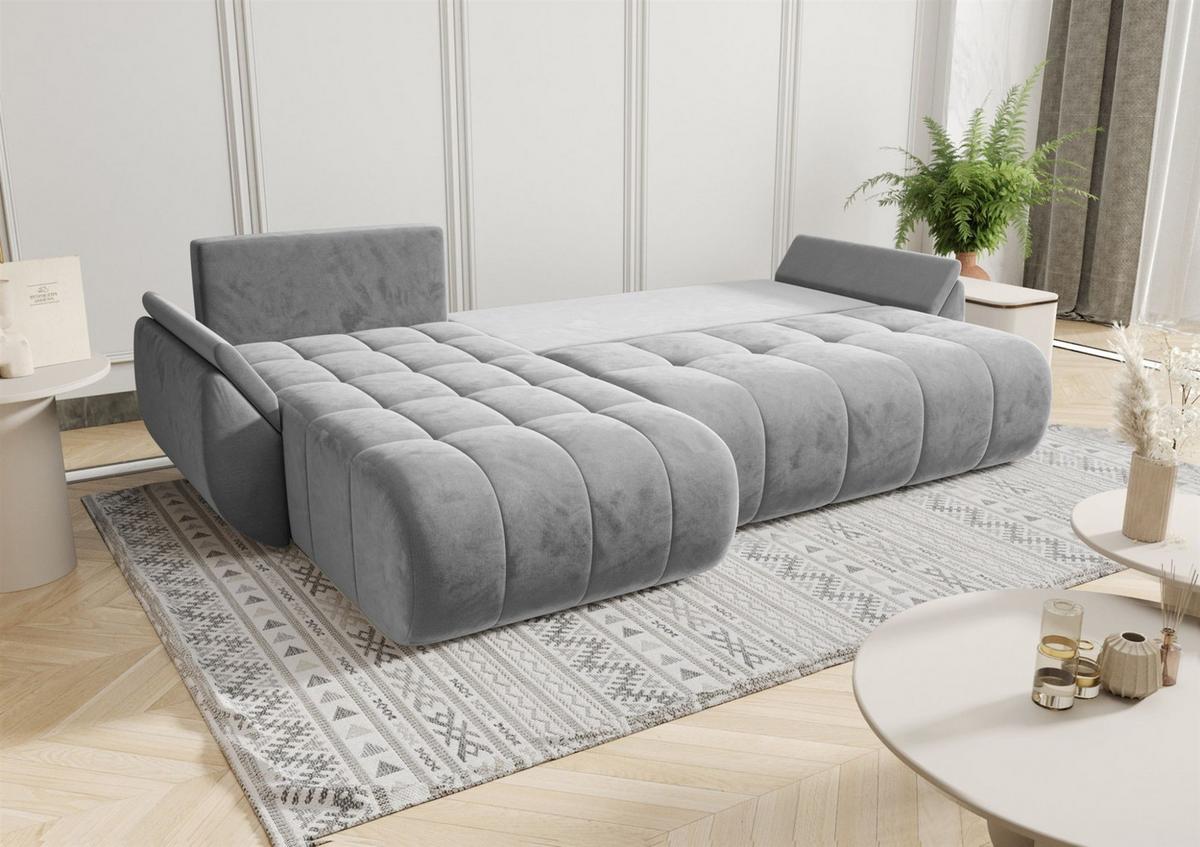 ECKSOFA Akita - Braun, Holzwerkstoff/Textil (280/185cm) - Fun Möbel
