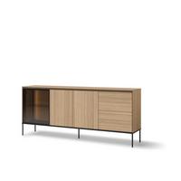 KOMMODE VISSO VI-06 mit LED-Beleuchtung Eiche linear - Eichefarben, Holzwerkstoff (201/85/41cm) - Lookway