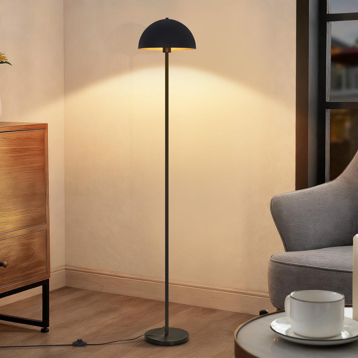 STEHLAMPE Zrelis 30/30/170 cm - Schwarz, Metall (30/30/170cm) - ZMH