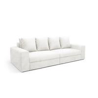 SOFA Paola 3 Sitzplätze Gebrochenes Weiß - Weiß, Holz (272/86/120cm) - Petits-meubles