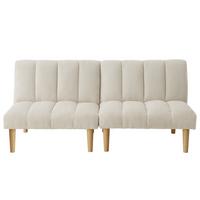SCHLAFSOFA aus beigem cord, klappbar und mit verstellbarer rückenlehne - Beige, Textil (167/72/82cm) - Urban Meuble