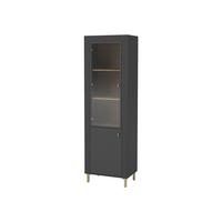 VITRINE Mossa MO03 - Goldfarben/Schwarz, Holzwerkstoff/Kunststoff (60/194/40cm) - MIRJAN24