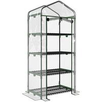 FOLIENGEWÄCHSHAUS, Transparent, PVC, Stahl - Transparent, Kunststoff (50/160/70cm) - Outsunny
