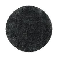 HOCHFLORTEPPICH SALZACH, einfarbig, Grau, Ø 200 cm - Grau, Textil (200/200cm) - KADIMA DESIGN