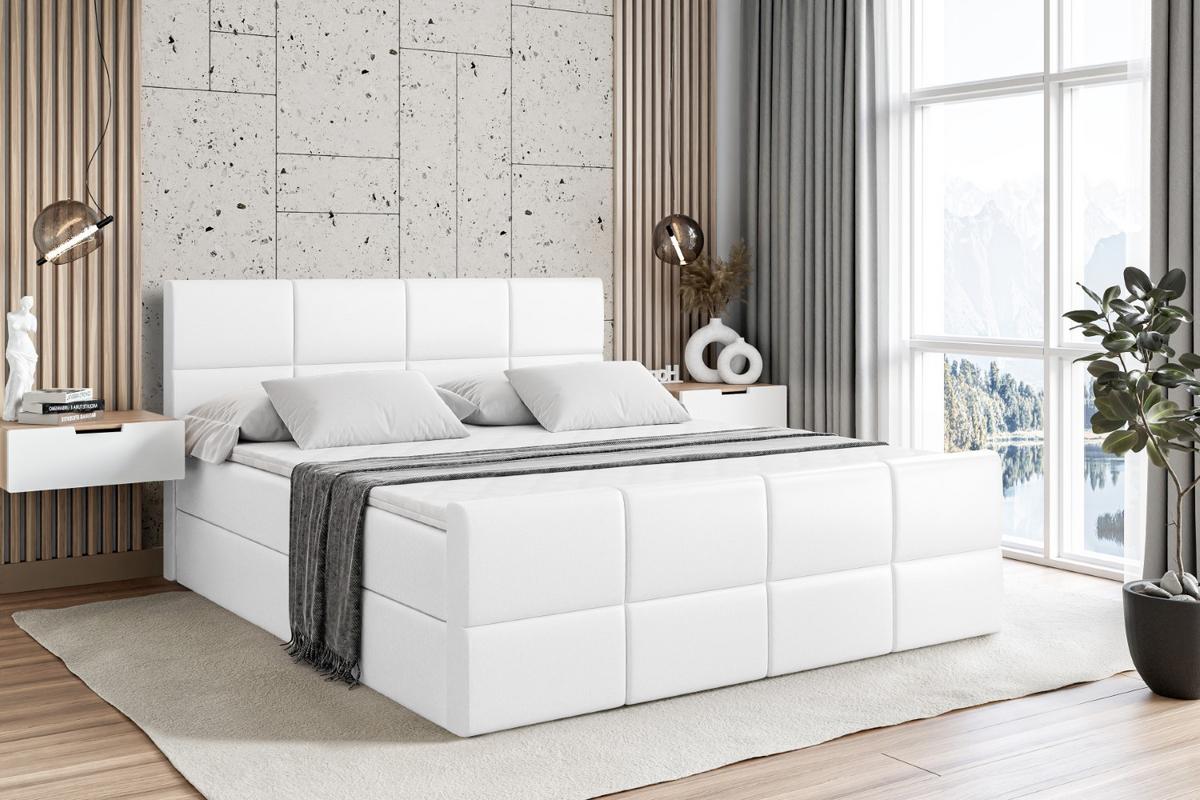 BOXBETT ARDENI-Z - 140x200 cm - H4 - Weiß Hochglanz - Weiß Hochglanz, Holzwerkstoff (140/200cm) - ALTDECOR