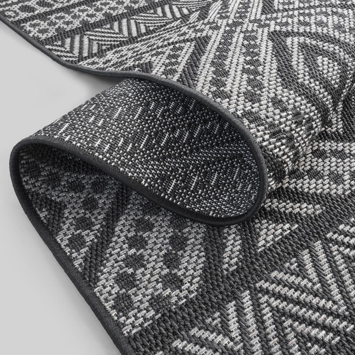 FLACHWEBTEPPICH Berber ESERA Polypropylen Anthrazit 160 x 220 cm - Anthrazit, Textil (160/220cm) - KADIMA DESIGN