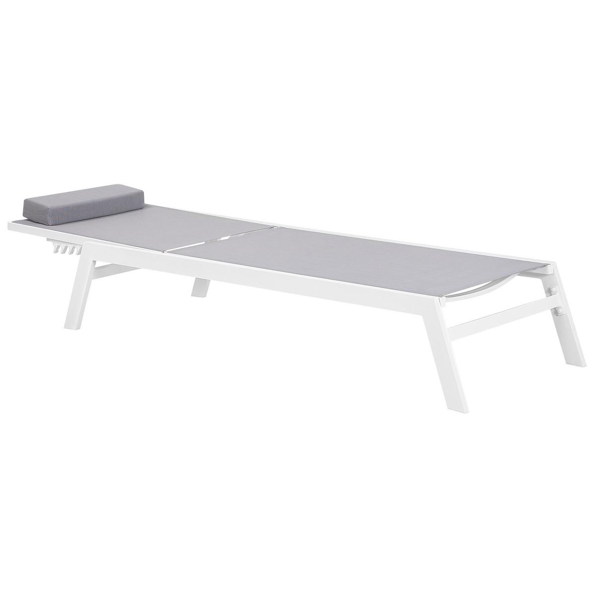 GARTENLIEGE grau Catania - Grau, Metall (66/103/155cm) - Beliani