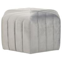 POUF Murietta 53/53/29 cm - Grau, Textil (53/29/53cm) - Beliani