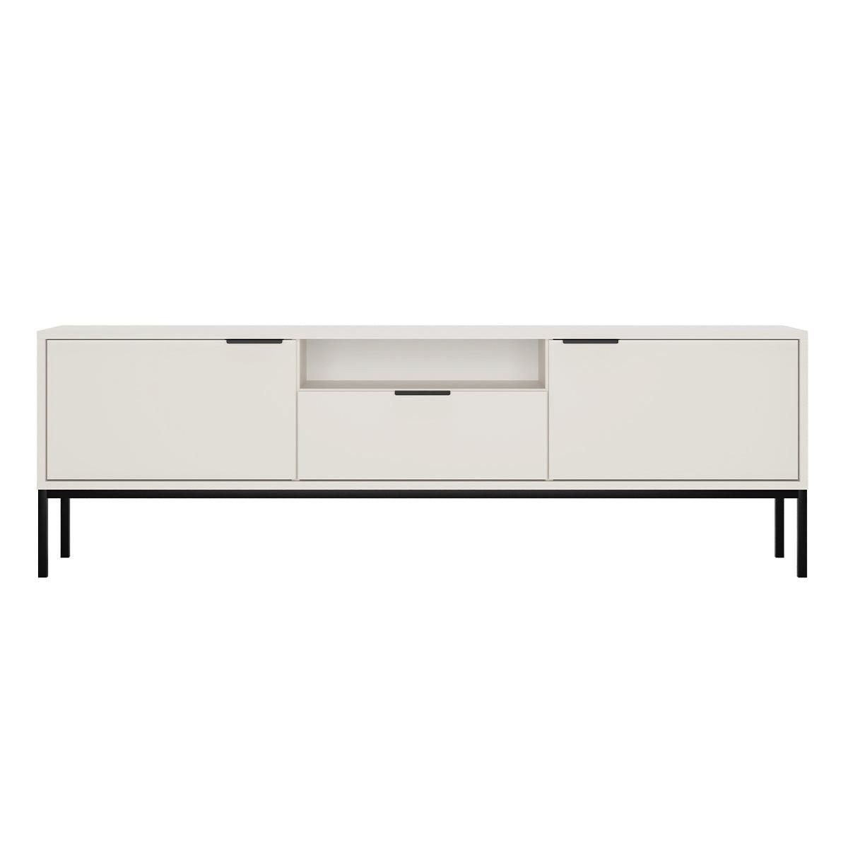 TV-MÖBEL Seattle Weiß - Schwarz/Weiß, Holzwerkstoff (175/56.4/33cm) - Petits-meubles