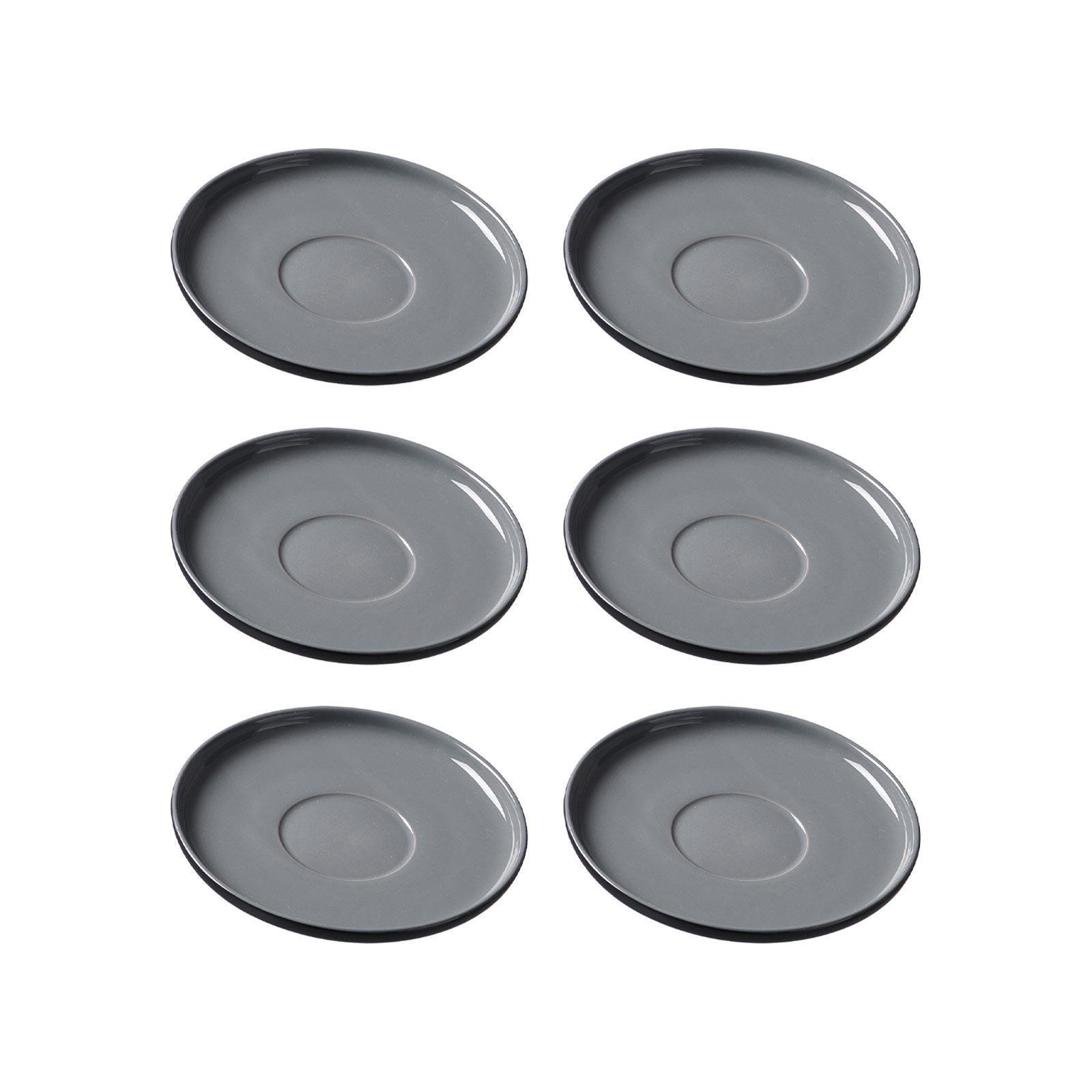 KAFFEEUNTERTASSEN Jasper schwarz ø 15.0 cm 6er Set - Schwarz, Keramik (15cm) - Ritzenhoff Breker