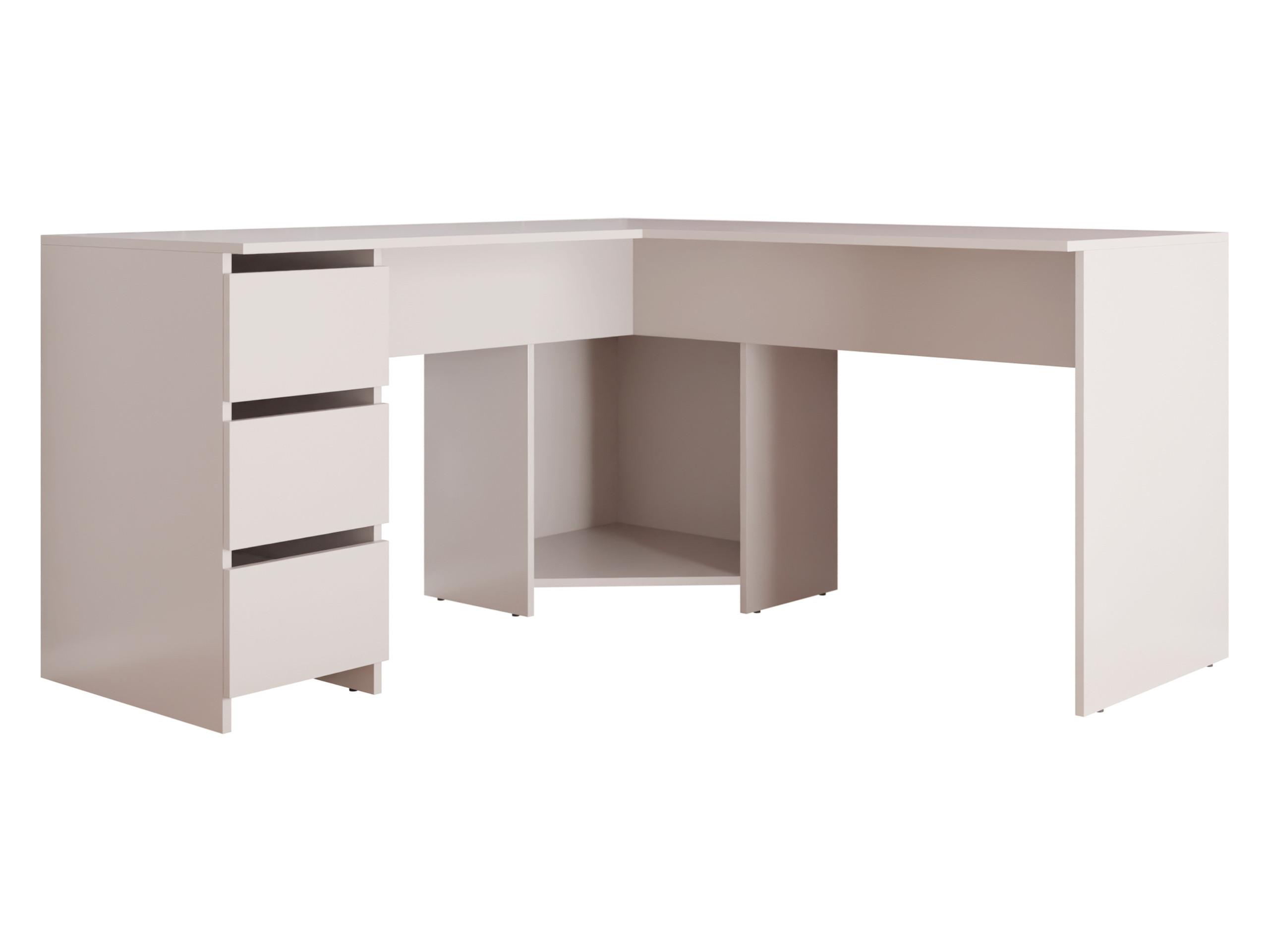 ECKSCHREIBTISCH Fotyn - Kaschmir/Schwarz, Holzwerkstoff/Kunststoff (142/142/74cm) - MIRJAN24