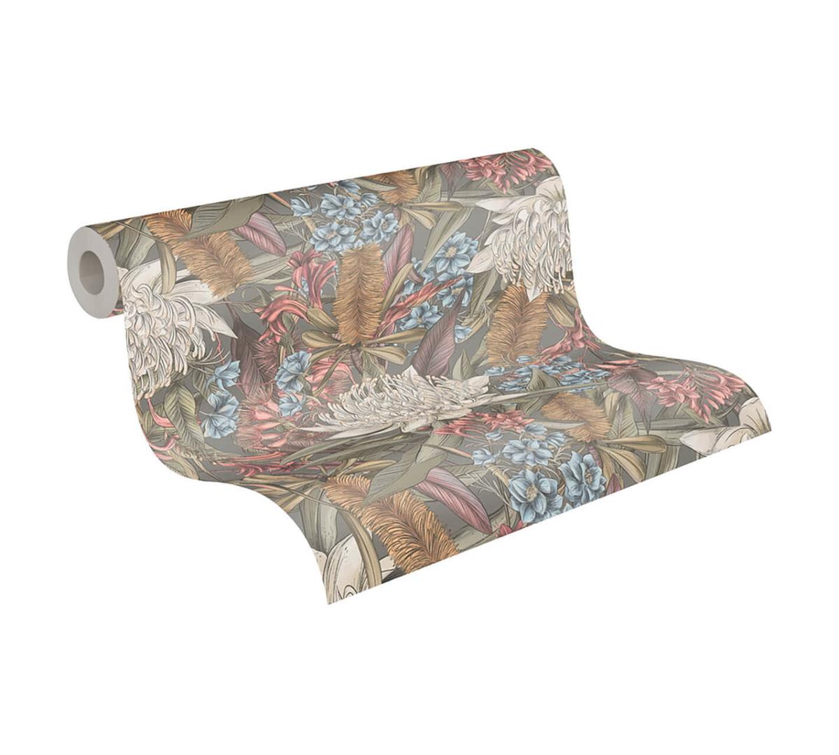 VLIESTAPETE Bunt 53/1005 cm - Grau, Textil (53/1cm) - KUNSTLOFT