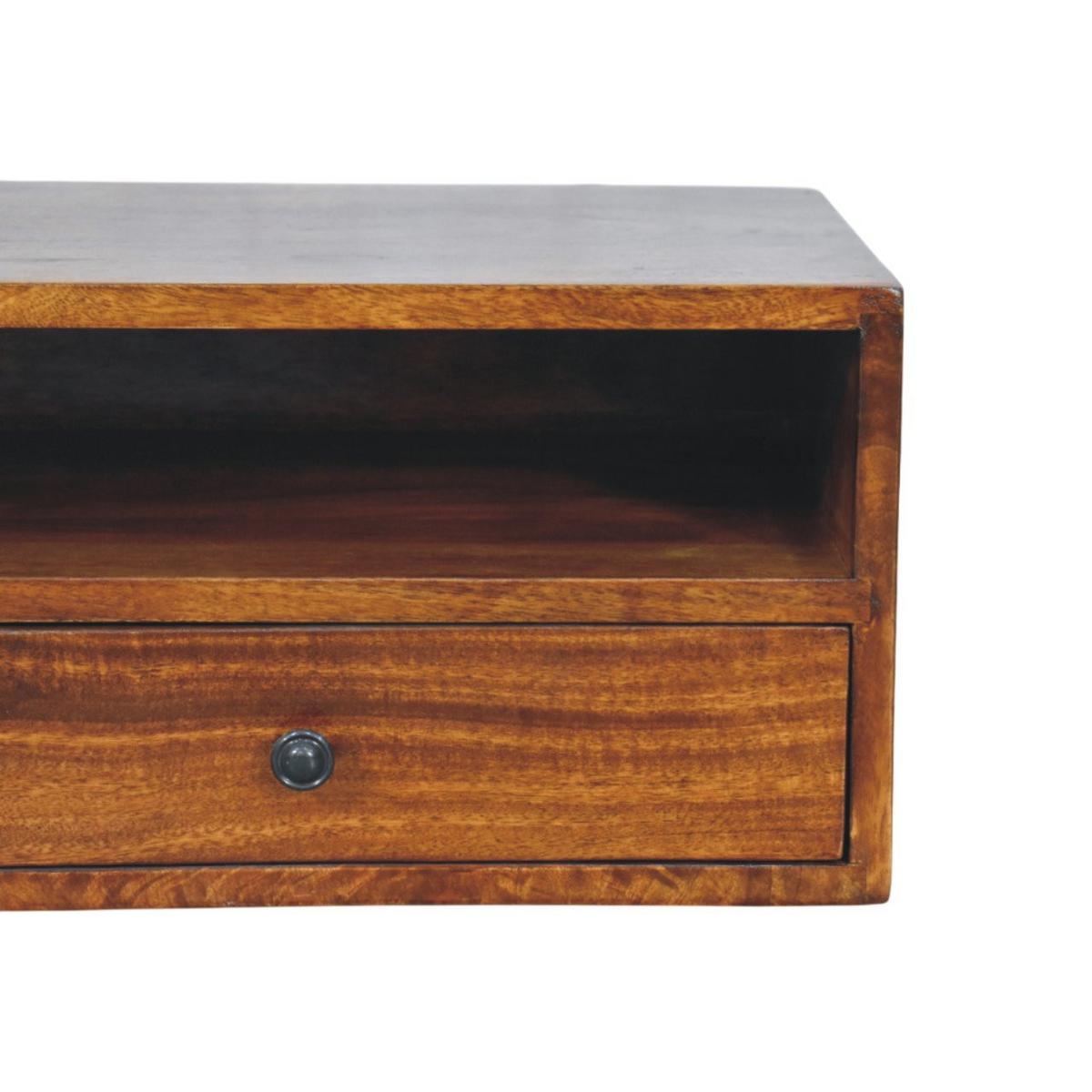 MEDIENEINHEIT mit Kastanien-Finish, 2 Schubladen, 1 offene Ablage, Braun - Braun, Holz (88/24/32cm) - Artisan Furniture