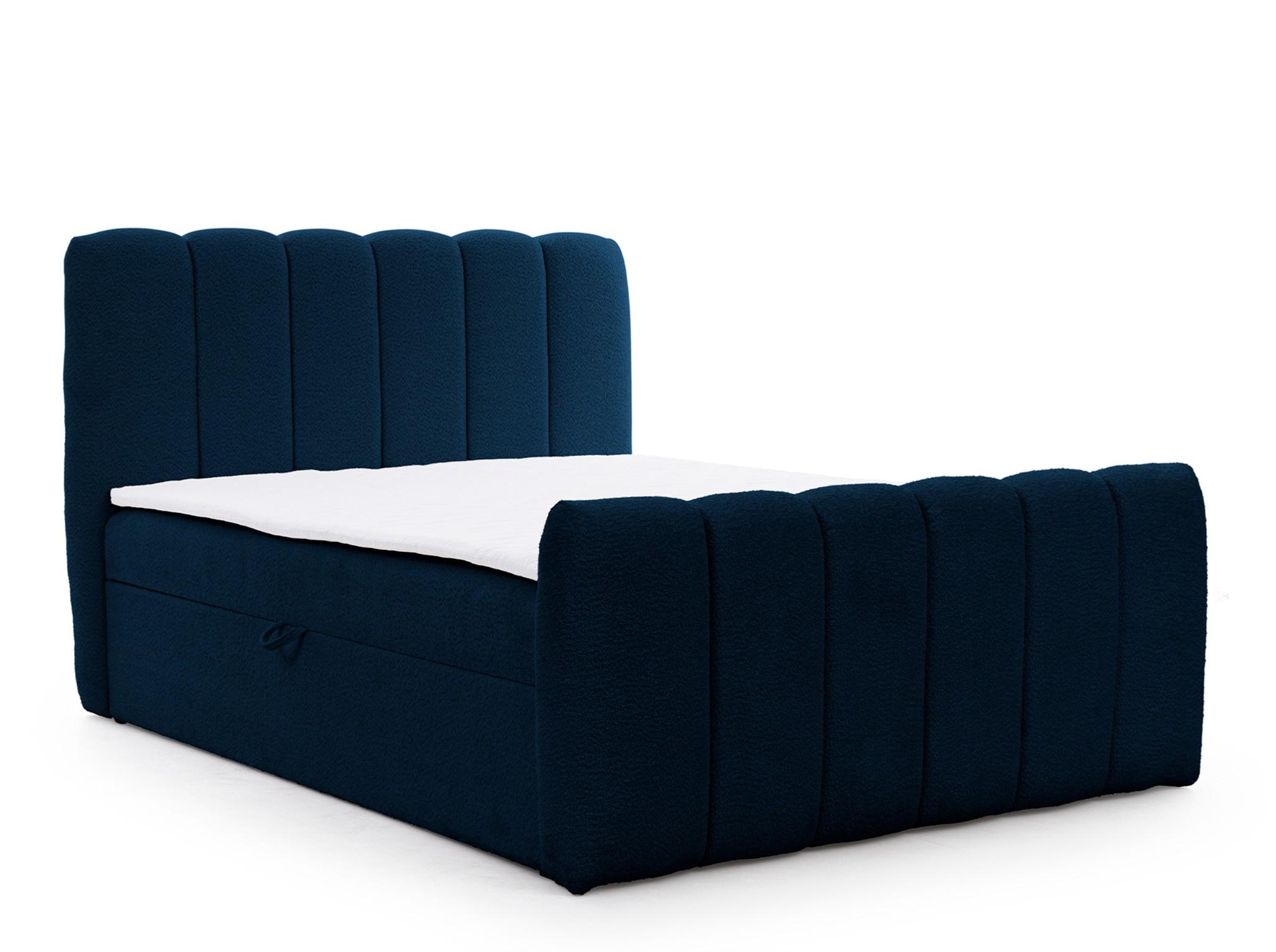 BOXBETT Denis Premium - Blau, Holzwerkstoff/Textil (160/200cm) - Fun Möbel