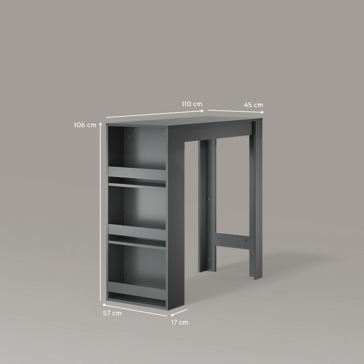 BARTISCH Regusa Anthrazit 45 x 110 cm - Anthrazit, Holzwerkstoff (110/45/106cm) - Livinity®