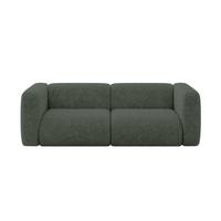 MODULARES Sofa 2-SITZER MIRA-S1 228x89x70 Grün cm Velours - Schwarz/Grün, Holzwerkstoff/Kunststoff (228/70/89cm) - ALTDECOR