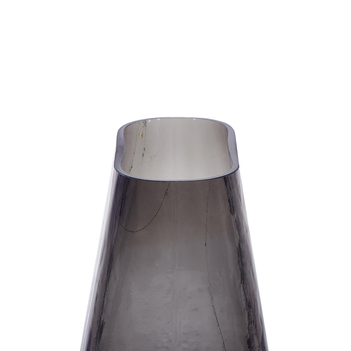 BLUMENVASE Glas grau Mitata - Grau, Glas (20cm) - Beliani